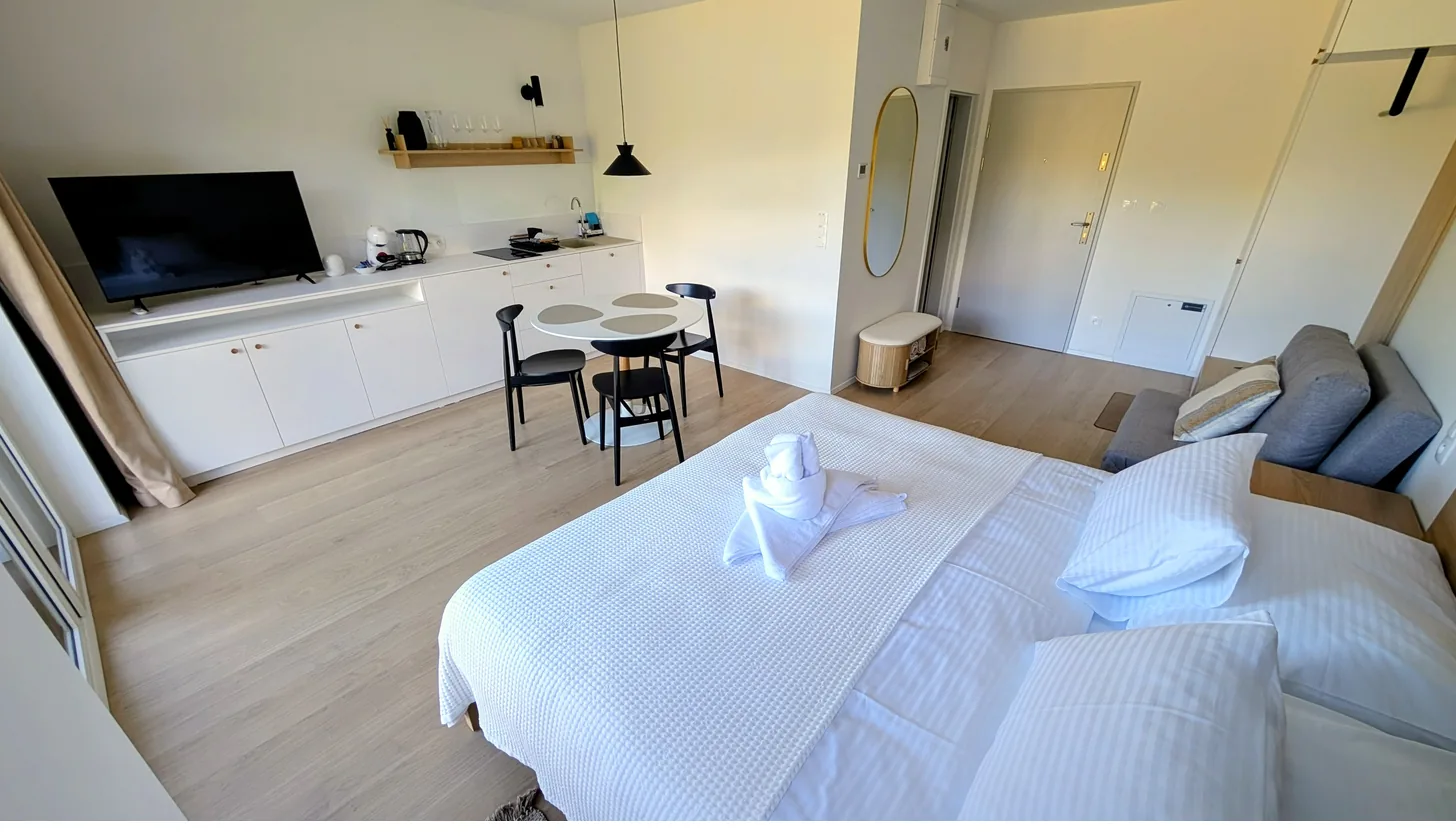 Pohľad na apartmán od okna